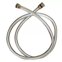 Zuhany gégecső, PVC, 150 cm, ezüst