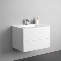 CUBE 70 függesztett mosdóhely, üvegmosdóval, fehér – 70 x 48 x 50 cm