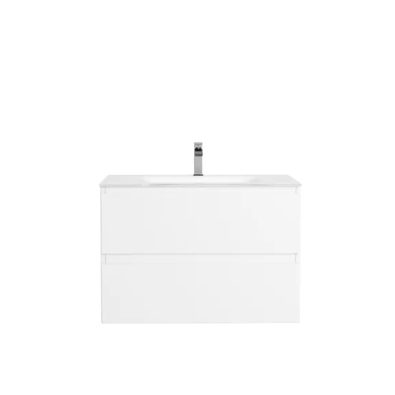 CUBE 70 függesztett mosdóhely, üvegmosdóval, fehér – 70 x 48 x 50 cm