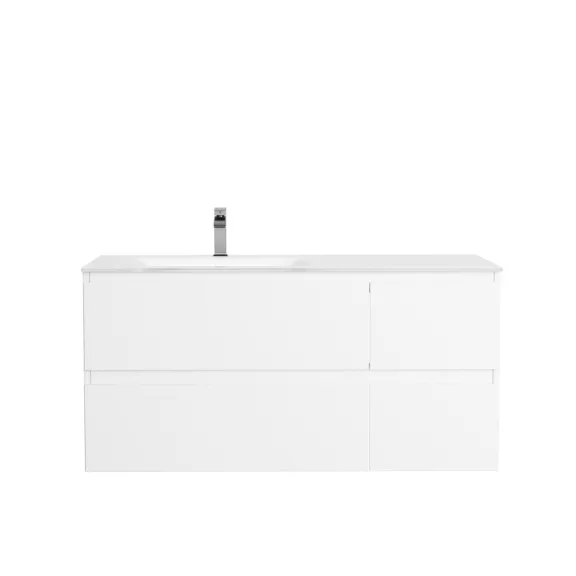 CUBE 100 függesztett mosdóhely, üvegmosdóval, fehér – 100 x 48 x 50 cm