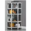 Nagy teherbírású csavarmentes sarokpolc 77x77x40x40x42x180 cm – Ezüst