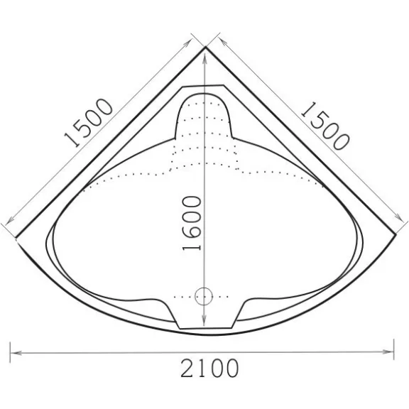 RIVIERA sarokkád 150 cm – 150 x 150 x 47,5 cm