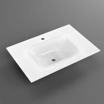 Üvegmosdó, ráépíthető, fehér – 70 x 48 x 15 cm – Üvegfehér
