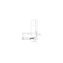 PAROS WALK-IN fürdőkád, jobbos 170 cm – 170 x 76 x 61 cm – Fehér