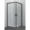 Állítható sarokkabin két tolóajtóval, matt fekete, 79-90 cm – 79-90 x 79-90 x 190 cm