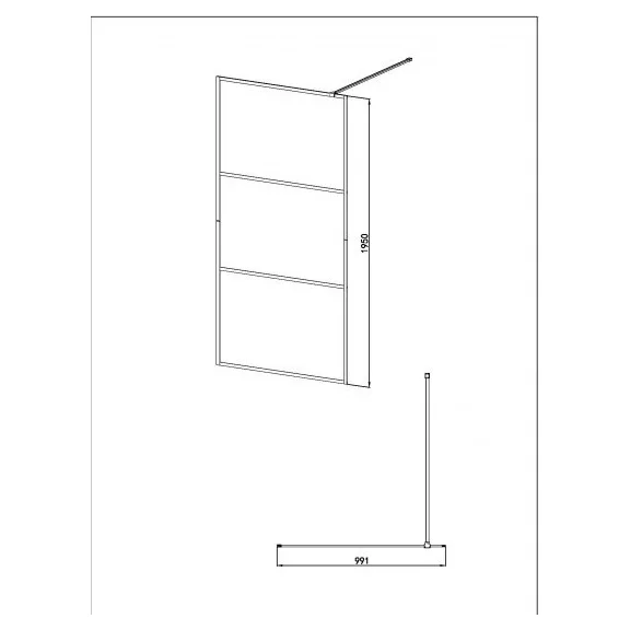 SMART zuhanyfal 100 cm, króm SMART zuhanyfal 100 cm, króm