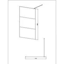 SMART zuhanyfal, 115 cm, króm