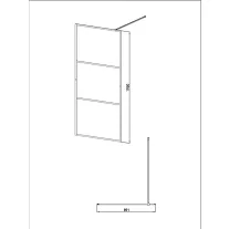 SMART zuhanyfal, 90 cm, króm