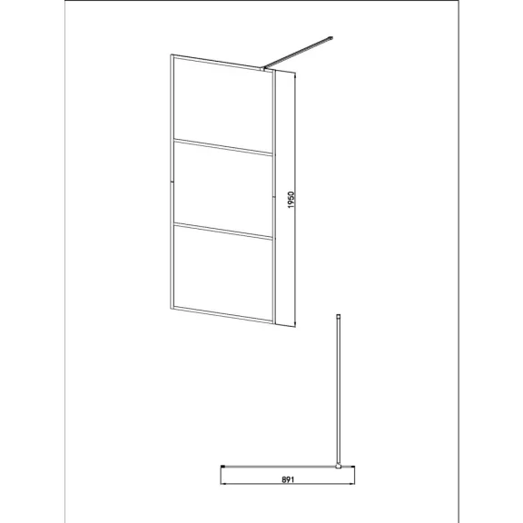 SMART zuhanyfal, 90 cm, króm