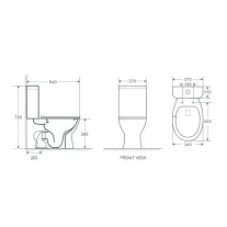 SANO-BASIC monoblokkos WC, ülőke nélkül