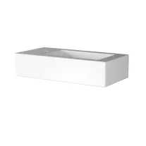 DELTA 38 kerámiamosdó fali konzollal – 38 cm – Fekete/Fehér