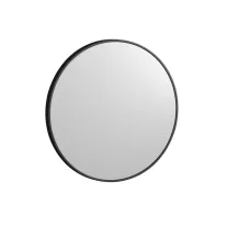 DELTA 45 kerámiamosdó fali konzollal, tükörrel és piperepolccal – 45 cm – Fekete/Fehér