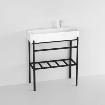 DELTA 80 kerámiamosdó álló konzollal – 80 cm – Fekete/Fehér