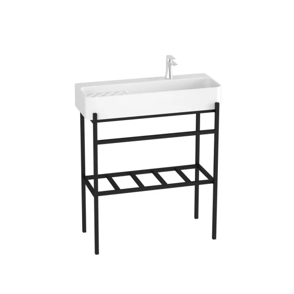 DELTA 80 kerámiamosdó álló konzollal – 80 cm – Fekete/Fehér