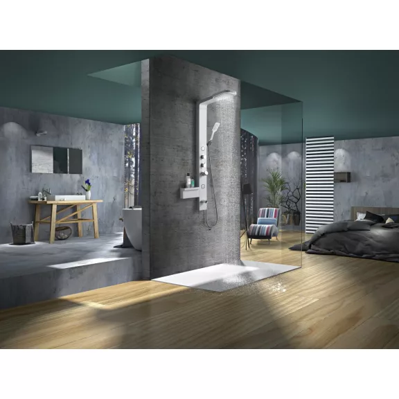 IBIZA zuhanypanel, ezüst – 135,7 x 37,5 x 52 cm