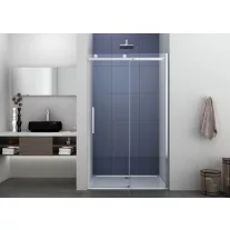 ELEGANCE tolóajtó épített zuhanyfülkéhez (8 mm) 120 cm – 120 x 195 cm – Króm