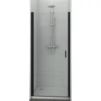 ELITE BLACK lengőajtó épített zuhanyfülkéhez 80 cm – 80 x 195 cm – Fekete