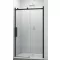 COMFORT BLACK tolóajtó épített zuhanyfülkéhez, 140 cm – 140 x 195 cm – Fekete