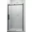 COMFORT BLACK tolóajtó épített zuhanyfülkéhez, 140 cm – 140 x 195 cm – Fekete