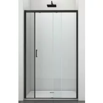 ELITE BLACK tolóajtó épített zuhanyfülkéhez 100 cm, fekete – 100 x 195 cm