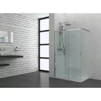ELITE zuhanyfal tolóajtóval, 120 cm – Króm