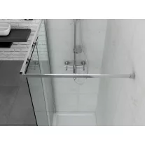 ELITE zuhanyfal tolóajtóval, 120 cm – Króm