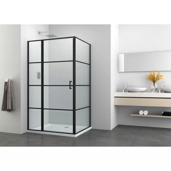 ELITE BLACK oldalfal (nyíló- és osztott nyílóajtóhoz) 80 cm – Fekete