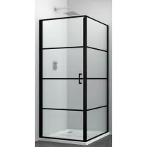 ELITE BLACK oldalfal (nyíló- és osztott nyílóajtóhoz) 90 cm – Fekete
