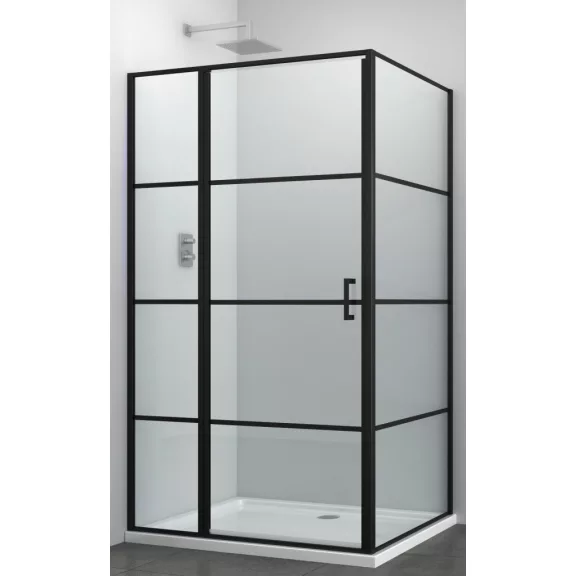 ELITE BLACK oldalfal (nyíló- és osztott nyílóajtóhoz) 90 cm – Fekete