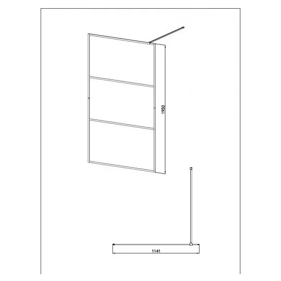 SMART zuhanyfal, 115 cm, króm, részben matt üveggel SMART zuhanyfal, 115 cm, króm, részben matt üveggel
