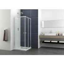 SAPHIRE sarokkabin két tolóajtóval, 80 cm – 80 x 80 x 185/190 cm – Króm