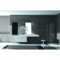 E-MIRROR elektromos fürdőszobai fűtőtest termosztáttal, antracit, 1500 W – 1520 x 600 mm