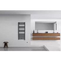 E-INNSBRUCK CONTRACT elektromos fürdőszobai fűtőtest, fekete, 500 W – 920 x 480 mm