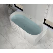 BALI falsíkra/sarokba állítható aszimmetrikus térkád, jobbos kivitel – 170 x 80 x 56 cm – Fehér