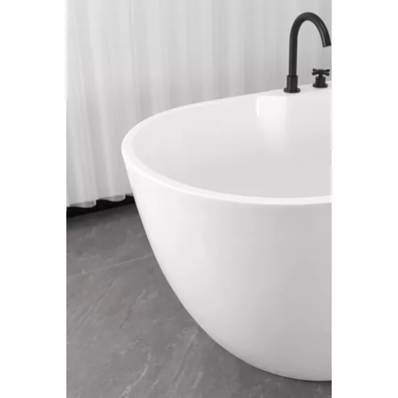 ARUBA szabadon álló térkád, matt fekete – 170 x 75 x 58 cm – Fehér