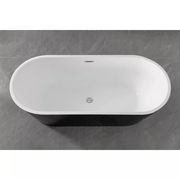 RENO BLACK szabadon álló térkád – 170 x 75 x 58 cm – Fekete/Fehér