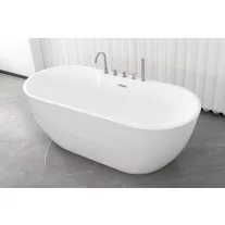 ARUBA szabadon álló térkád, króm – 170 x 75 x 58 cm – Fehér