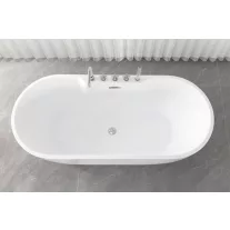ARUBA szabadon álló térkád, króm – 170 x 75 x 58 cm – Fehér