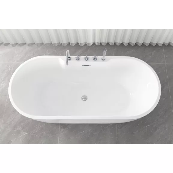 ARUBA szabadon álló térkád, króm – 170 x 75 x 58 cm – Fehér