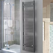 FIRENZE fürdőszobai fűtőtest, egyenes, antracit, 907 W – 590 x 1785 mm
