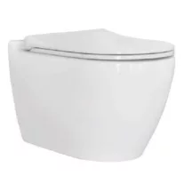 UNO Vortex tornadó öblítésű perem nélküli fali WC slim "soft close" ülőkével – 36,5 x 49 x 36,5 cm