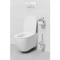 UNO Vortex tornadó öblítésű perem nélküli fali WC slim "soft close" ülőkével – 36,5 x 49 x 36,5 cm