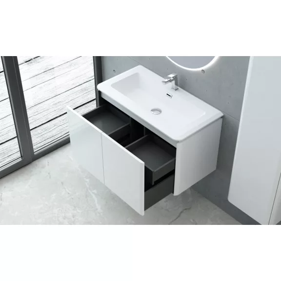 GAMA 90 függesztett bútorszett, fehér – 90 cm