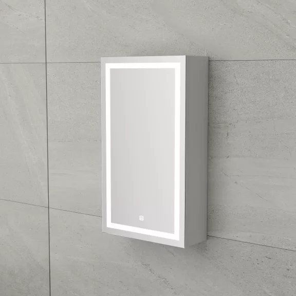 Tükrösszekrény LED-világítással – 40 x 70 x 15 cm