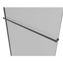 Törölközőtartó zuhanyfalakhoz, 120 cm, matt fekete