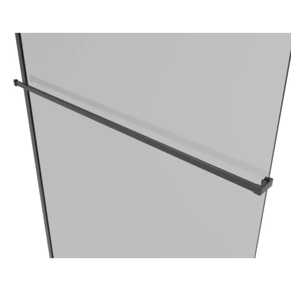 Törölközőtartó zuhanyfalakhoz, 120 cm, matt fekete
