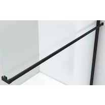 Törölközőtartó zuhanyfalakhoz, 120 cm, matt fekete