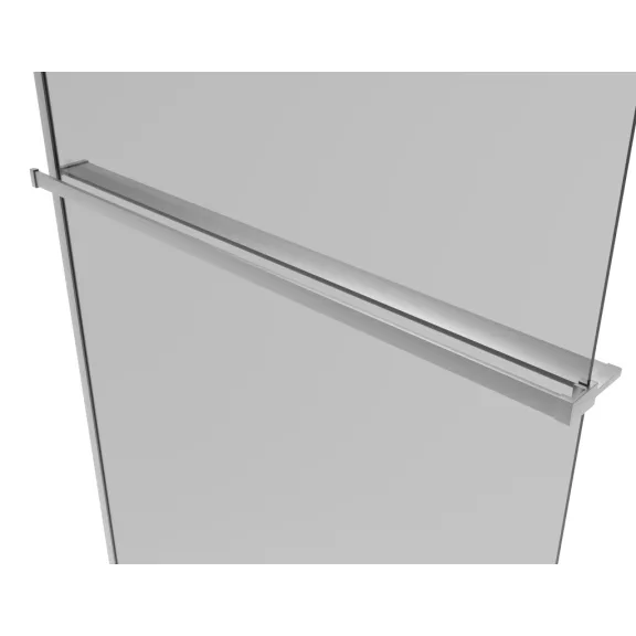 Törölközőtartó piperepolccal zuhanyfalakhoz, 120 cm, króm