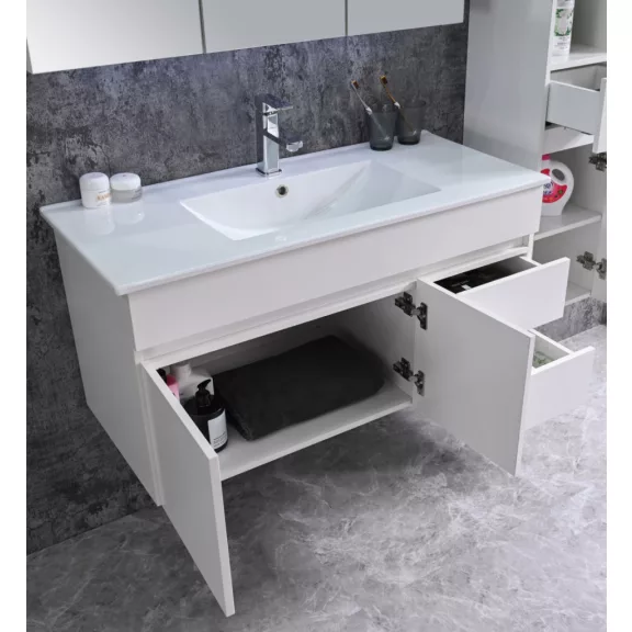 BELLUNO bútorszett, fehér – 100 cm