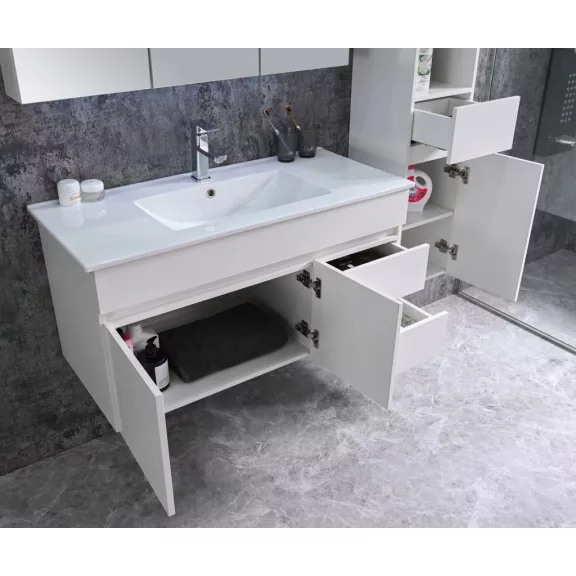 BELLUNO bútorszett, fehér – 100 cm